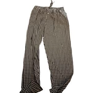 Polo Ralph Lauren Sleepwear Men's Pajama Pants, Black & White Plaid, Size Medium